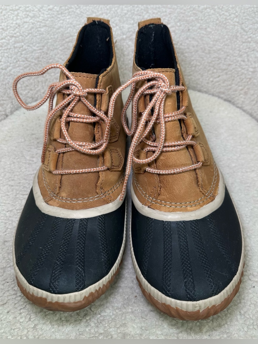 SOREL Out N About Waterproof Duck Boots Rain Snow Winter Brown Black Outdoor 9.5 - Picture 9 of 12